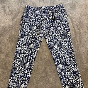 Blue and White Patterned Pants